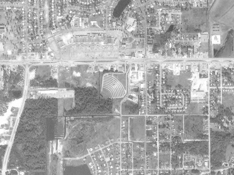 Survey shot of Pine Hills Drive-in on W. Colonial Dr. in 1969 Flt 1LL tile 87