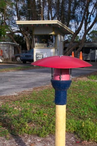 Light fixture and box office.