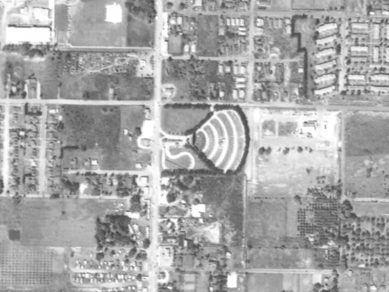 Orlando's South Trail Drive-in off Orange Blossom Trail. 1954 FIPS survey 12095 tile 178