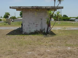 May 5 2006. The back side of the ticket booth.  The south side.