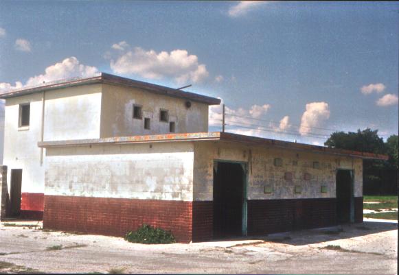 Concession stand and projection booth for the Wales; at the time of the picture it was hollow but intact.