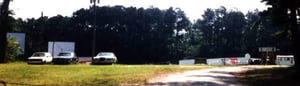 Commerce lot. To the left, you can see both screens. To the right, projection and snack bar.