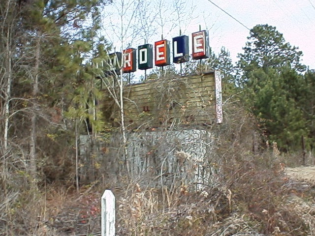 The other side of the entrance sign.