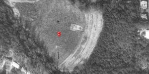 aerial shot of the Glenwood Drive-In.