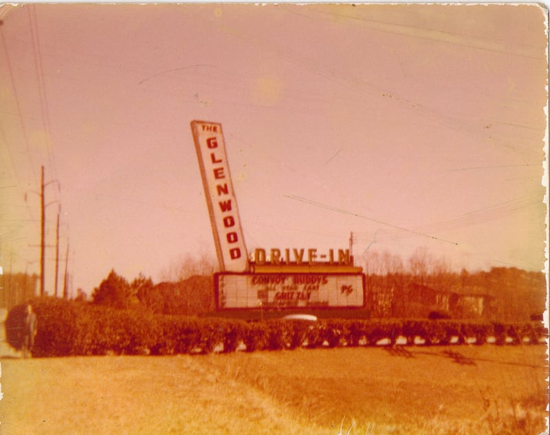 This photo has some scratches and wear but here's a picture of the Glenwood Drive-In from early 1978.