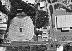 Aerial view of the Gwinnett Drive-In from 1984. Photo from the Georgia Department of Transportation.