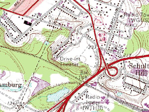 USGS Map of former location