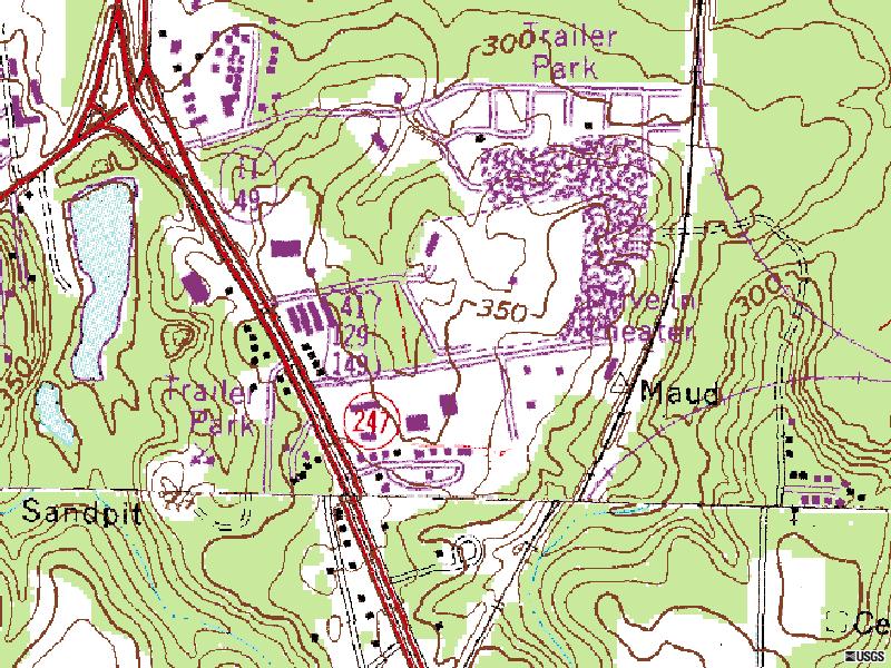 USGS map of site