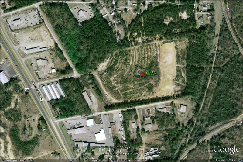Google Earth Image of former site
