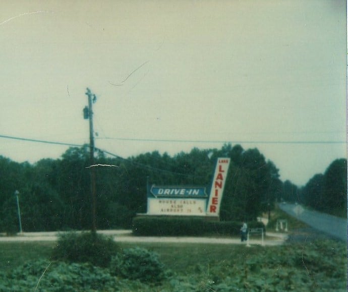 A view of the Lake Lanier Drive-In looking south. Image is from 1978.