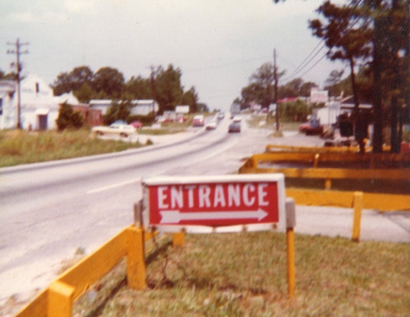 Here's an entrance sign at the Lithia Drive-In from 1979.