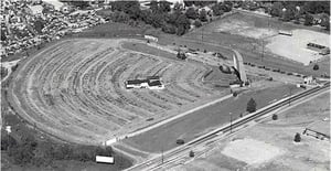 aerial view looking northeast