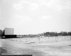 View from the inside of the Roosevelt. Must have been a lot of movie memories at this drive-in!