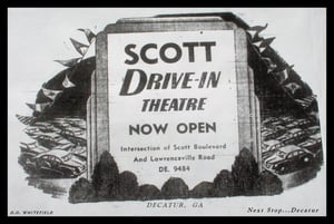 Scott Drive-In Grand opening ad.