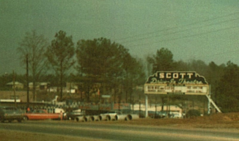 Pic of the Scott Drive-In's original marquee from around early 60's.