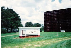 Marquee and back of screen