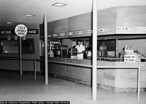 Snack Bar inside.  http://www.library.gsu.edu/spcoll/avcoll/index.htm