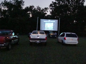 The screen at the Starry Night D-I in Fort Valley, Georgia.
