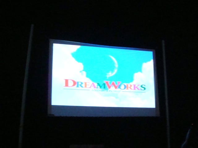 Another shot of the screen at the Starry Night D-I in Fort Valley, GA. A generator was placed behind the screen to provide the power needed to operate the projection equipment.