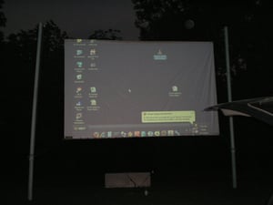 Movie screen at Starry Night Drive In