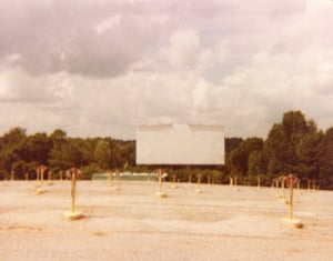 The south theatre at the Starlight Twin Drive-In from 1979.