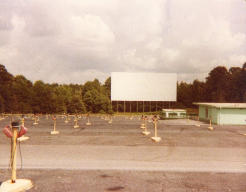 The north theatre at the Starlight Twin Drive-In from 1979.