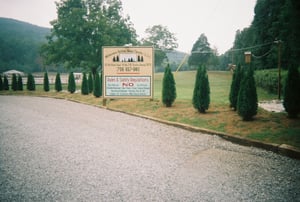 Roadside sign for the Wilderness Drive-In in Trenton, Georgia