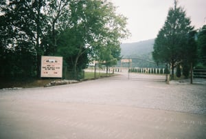 Front entrance of the Wilderness Drive-In in Trenton, Georgia.