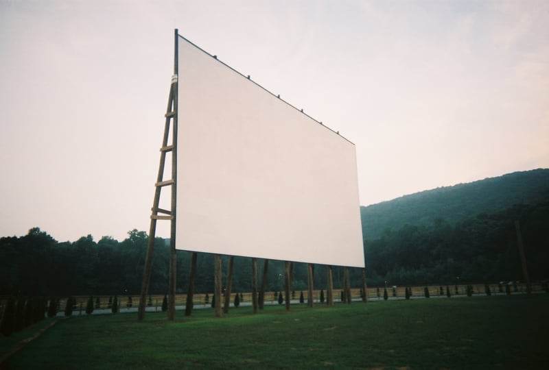 50' X 100' screen at the Wilderness Drive-In in Trenton, Georgia.