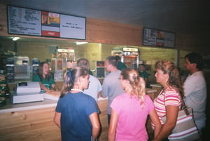 Concession stand at the Wilderness Drive-In in Trenton, Georgia.