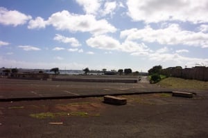 view of lot from base of former screen two.