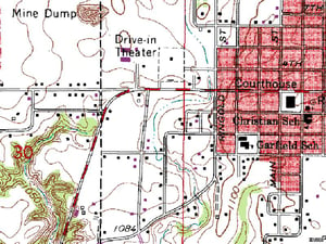 TerraServer map of former site on west side of town off of Lincoln Hwy