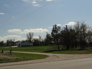 Former site and entrance road