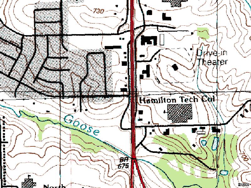 location of site-East side of US-61 behind motels