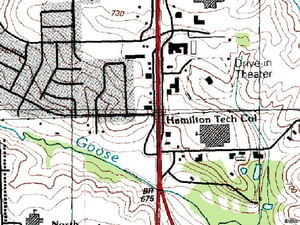 location of site-East side of US-61 behind motels