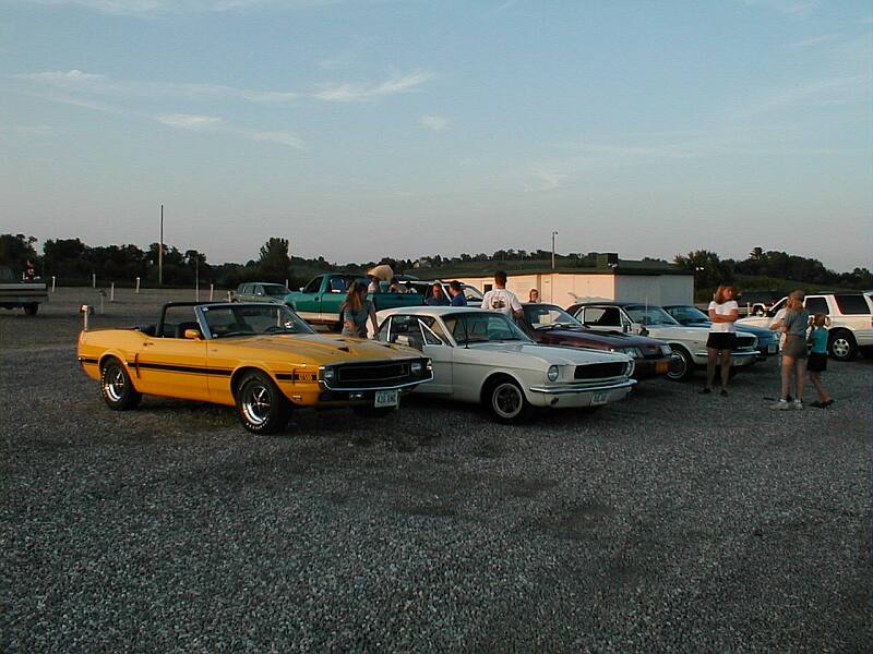 Mustang Club of Central Iowa drive-in movie night at Valle