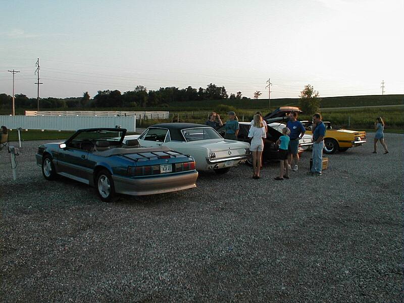 Mustang Club of Central Iowa drive-in movie night at Valle