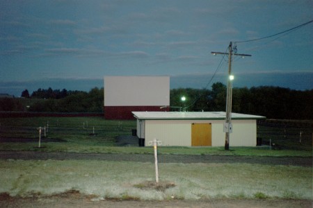 Snack bar, field at pre-dawn.