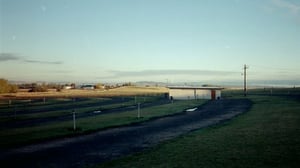 Snack bar, field at sunrise