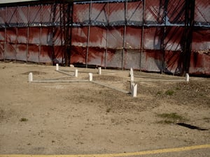 Luminary decoration in shape of star street side in front of main screen