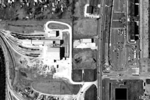 Terraserver Aerial Photo. Footprint and partial ramps still visible.