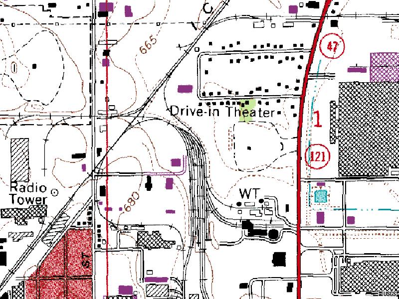 TerraServer map of former site-N 22nd St just south of E Pythian Ave