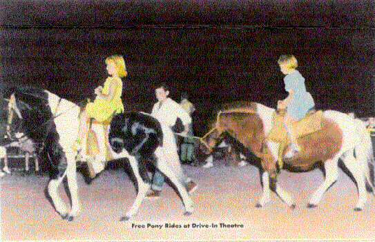 pony rides at the drive-in
