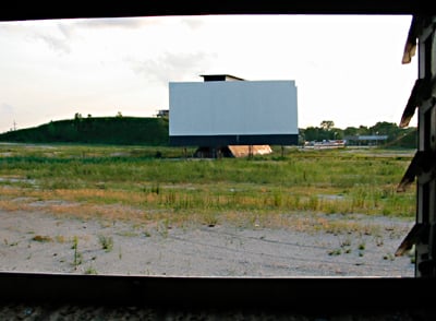 VIEW OF SCREEN FROM PROJECTION BOOTH