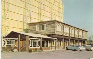 Sinorak restaurant/the snack bar for the old Phil-Kron (and later, "Bloomington") Drive-In (note screentower behind building).