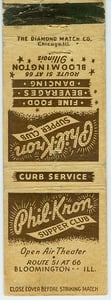 This matchbook advertised a supper club as well as the theater