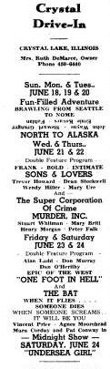 Newspaper clipping of ad for the theater.