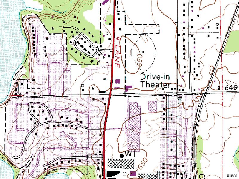 TerraServer map of former site