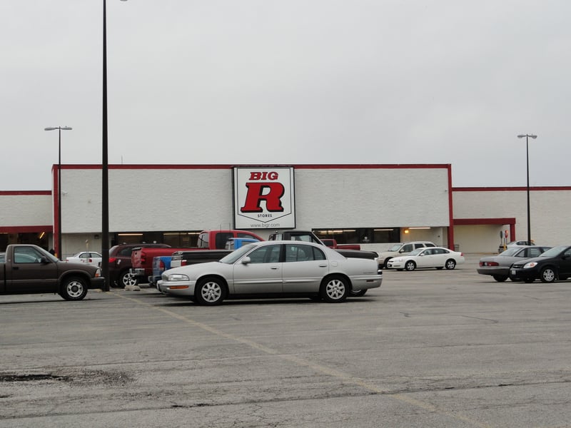 now a Big R store and other retail
