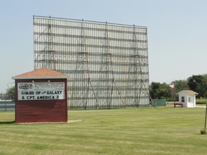 back of screen and marquee